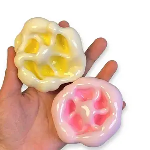 Plastic Ice Skin Handmade Ball Glutinous Rice Cake Squishy Stress Relief Toy Ultra-Thin Handmade Ball Feel Vent Ball Squishy