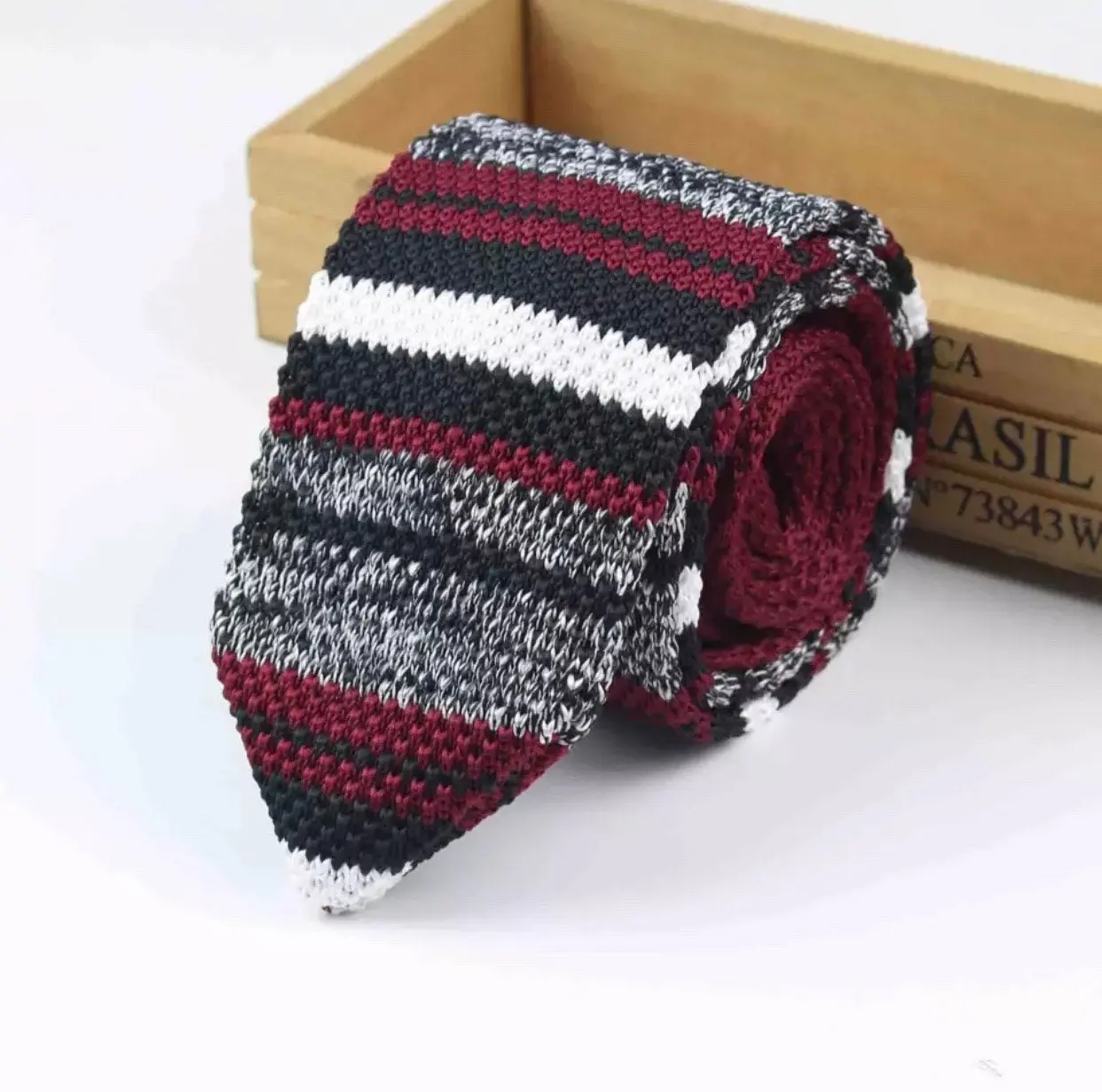 Wild Striped Knitted Tie