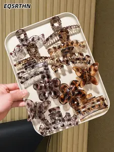 12pcs leopard hairpin-fashion trendsetter essential! Personality hawksbill pattern, stable grip design, daily travel & party modeling, the pursuit of unique style of women preferred! Leopard Print Hair Clip Leopard Print Hair Accessories