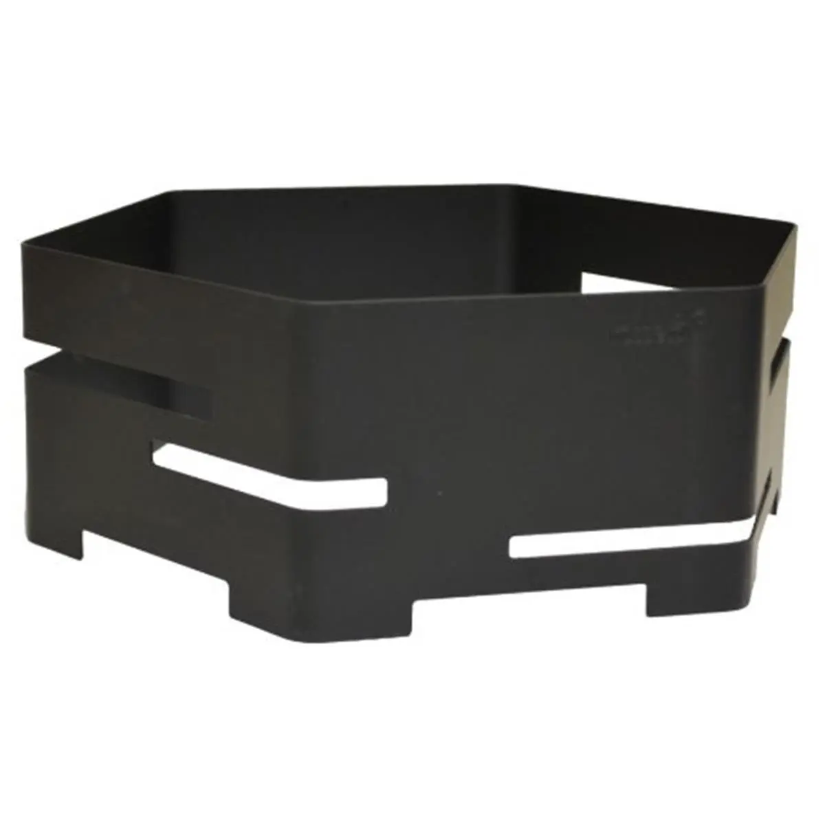 212 MAIN Small Stainless Steel Hexagon Buffet Riser - Textured Black Acrylic Tray with Matte Finish, Protective Coating, Notches for Surfaces Aligned with Skycap Line, Commercial-Grade Kitchen Accessory for Buffet Use, Ice Tub, Withstands Tough Commercial