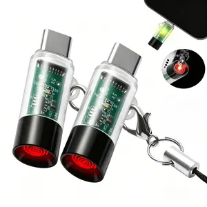 USB-C Electric Lighter.Windproof Waterproof.Phone or Power Bank Powered, mini, Lightweight, Activated by plugging into Power Source, Automatically Turns Off After 10 Seconds(2pcs)