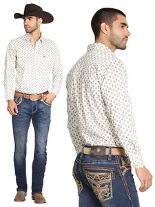 Centenario Bootcut Denim Jeans With Embroidery on the Back Pocket