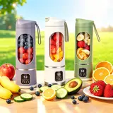 Portable Mini Juicer Blender - 2-in-1 Ice Crusher & Smoothie Maker, USB Rechargeable, Easy to Clean, Ideal for Liquid Diets, Baby Food, Home & Office Use, Back-to-School Gift