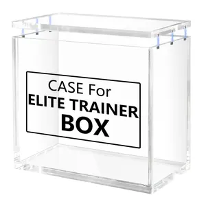 Elite Training Box Acrylic Case, 5mm Thick Stackable Display Box, Etb Protection Cover with 6x3mm Strong Magnets, Compatible with Elite Training Box