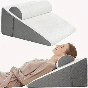 Medical-Grade Wedge Pillow (7.5"/8"/12")- For Acid RefluxBack Pain, Snoring & Post-Surgery Recovery l Cooling,Breathable Cover
