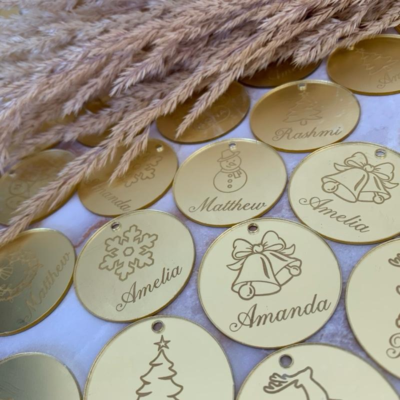 12 units custom acrylic logo tags for you business