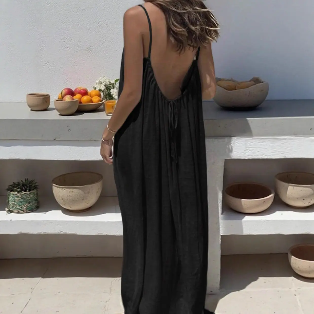 Women's Backless Lounge Nightgown Lightweight Spaghetti Strap Sleep Dress  for Comfortable Relaxation and Easy Movement Breathable Day Flowy  Loungewear Overall Nightwear Soft Basic Overall Nightwear Soft Womenswear -  TikTok Shop