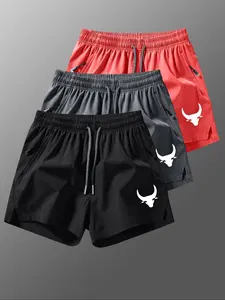 Men's Bull Head Print Boxer Brief, Breathable Comfortable Underwear for Daily Wear, Casual Men's Underwear for Summer