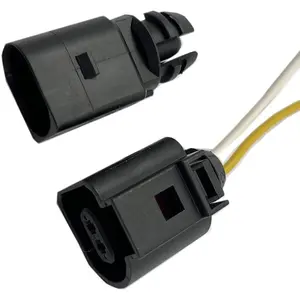 Ambient Air Temperature Sensor with 2-pin Connector Plug Wiring Harness Pigtail Compatible with CC Golf Passat Tiguan A3 A4