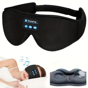 Wireless Sleep Headphones, Earbud Design, 3D Eye Contour Coverage, Ideal for Travel and Sports, Includes Rechargeable Charging Cable, Smart Eye Mask