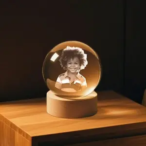 Custom Crystal Ball Photo LED Night Light Custom Crystal Ball Photo LED Night Light