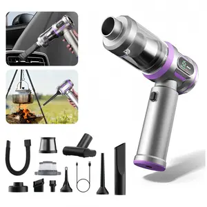 High-Power Wireless Handheld Vacuum Cleaner, 25000Pa Vacuum Cleaner and Air Gun,  Equipped with 3 Filters and Multiple Nozzles,6000 mAh, Outdoor Gear