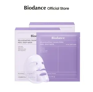 Biodance Caviar PDRN Rejuvenating Mask (8ea) | Caviar & PDRN, Hydrogel Overnight Sleeping Mask, Deep Firming, Glow, Rejuvenating, Skin Repair, Enhancing Recovery, Anti-Aging, Radiance Boost, Korean skincare, Plumping