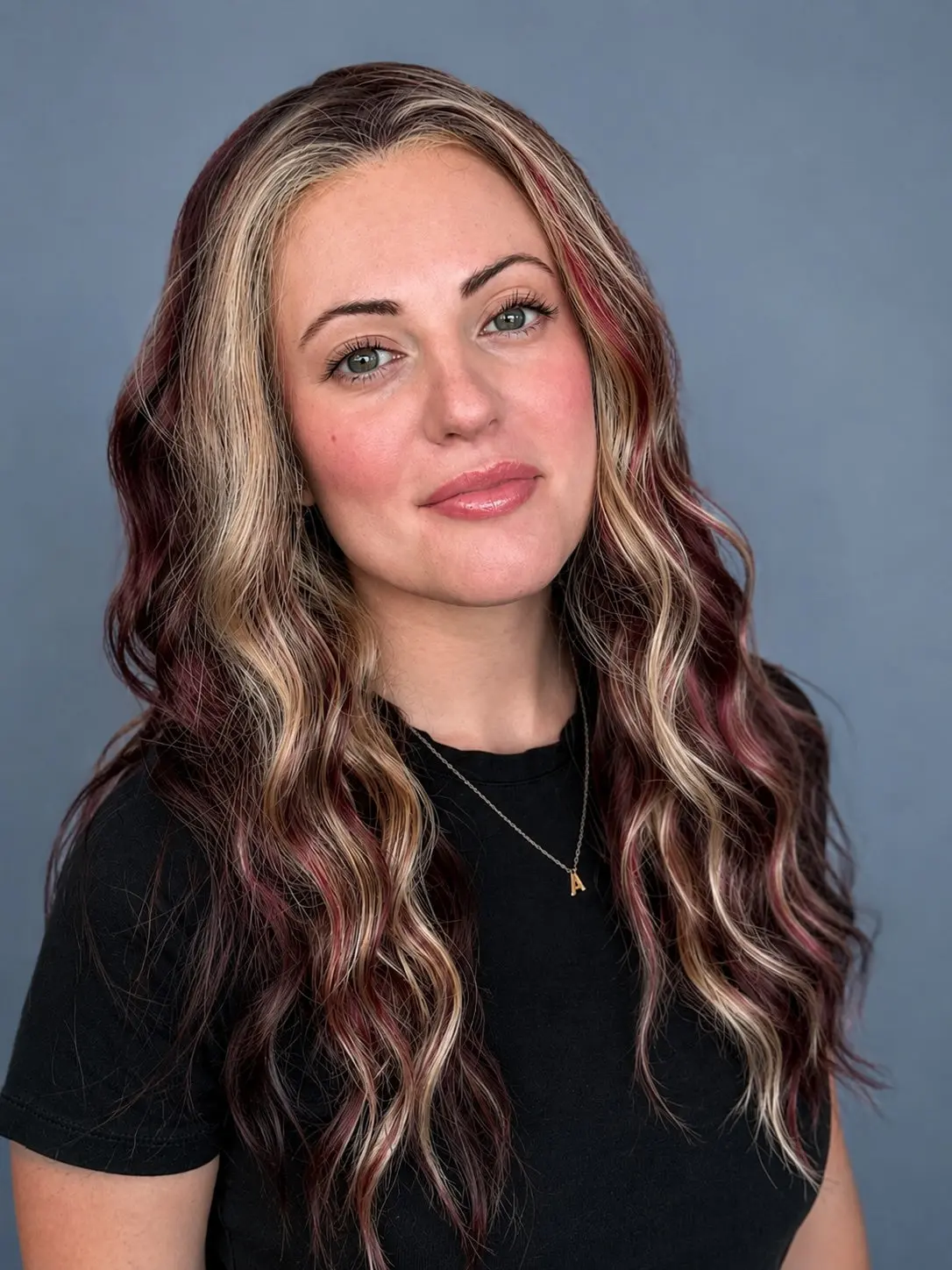 CARKIRA Axelle Sunkissed Raspberry 20 Inch 13x4 Lace Front Synthetic Wig Glueless Natural Hairline Heat-Friendly