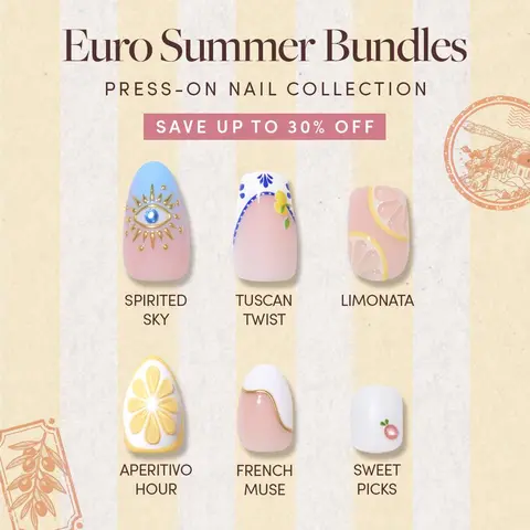 Glamnetic Euro Summer Press-On Nail Bundle Collection
