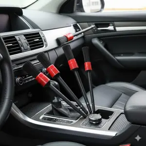 Dual-Mode Air Vent Cleaner Kit: Detachable Microfiber Brush for Car & Home Use, Car Detailing Brush, Anti-Static & Non-Damaging Design Ensures Safe, Precise Maintenance and Long-Lasting Ventilation Cleanliness, Car Detailing Accessories