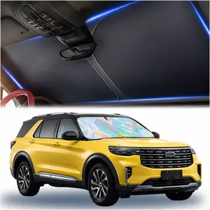 Summervibes | Car Windshield SunShade | Blocks UV Rays | Foldable & Reflective Design | Maintain  Comfortable Car Temperature | Large