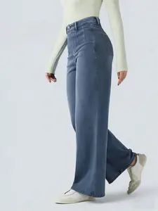 Women High Waisted Baggy Jeans Dark Wash Wide Leg Denim Pants Casual Everyday Streetwear for Women Viral Pantalones Mujer Catching Print Loose Fit mother jeans money loc low waisted High-Waisted Ripped Straight Cable Knit Two Tone Boho Fringe Overalls