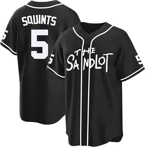 The Sandlot Baseball Jersey Shirt, Benny 'The Jet' Rodriguez #5 Michael Squints Palledorous Alan Yeah-Yeah 90s Classic Baseball Black Jersey Short Sleeve For Men and Women