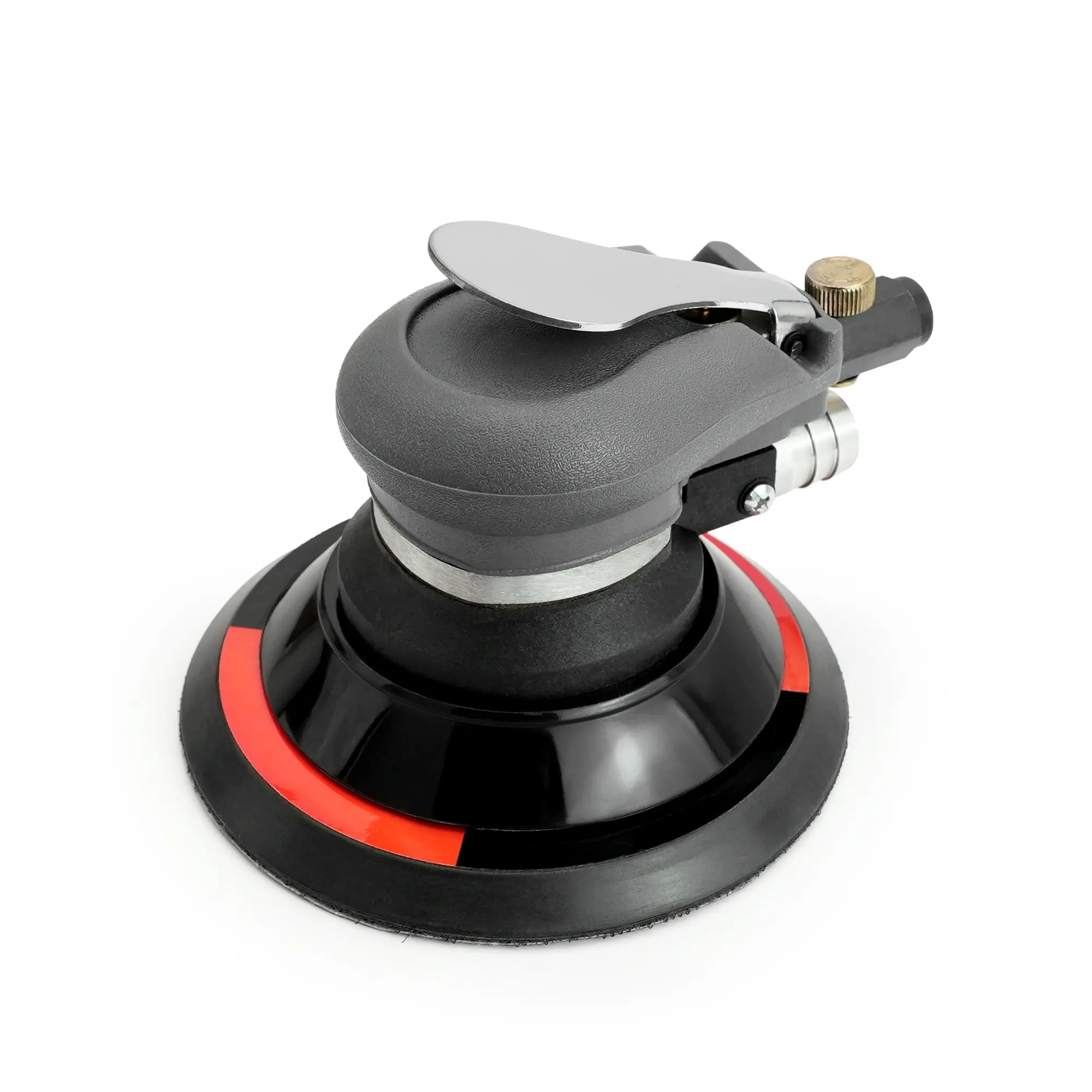 SPTA Random Orbital Sander 5" & 6" Pneumatic Palm Sander with Extra 5" Backing Plate, Sponge Polishing Pads, Sandpapers Low Vibration and Heavy Duty for Wood, Composites, Metal