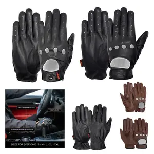 MRX Driving Gloves Basic Soft Cofferse Outdoor Glove Goat Leather Full Finger