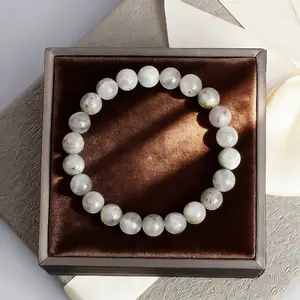 Bracelet Natural Stone Labradorite Bead Bracelet 6 8 10mm Reiki Charm Vitality Inner Calm Women Fashion Daily Wear Jewelry Gift