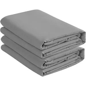 Microfiber 2 Twin Fitted Bottom Bed Sheets (2-Pack) 1800 Ultra Soft and Comfy - 39" x 75" Great for Kids Room, Guest Room, Dorms, Camps, Twin Beds (Grey)