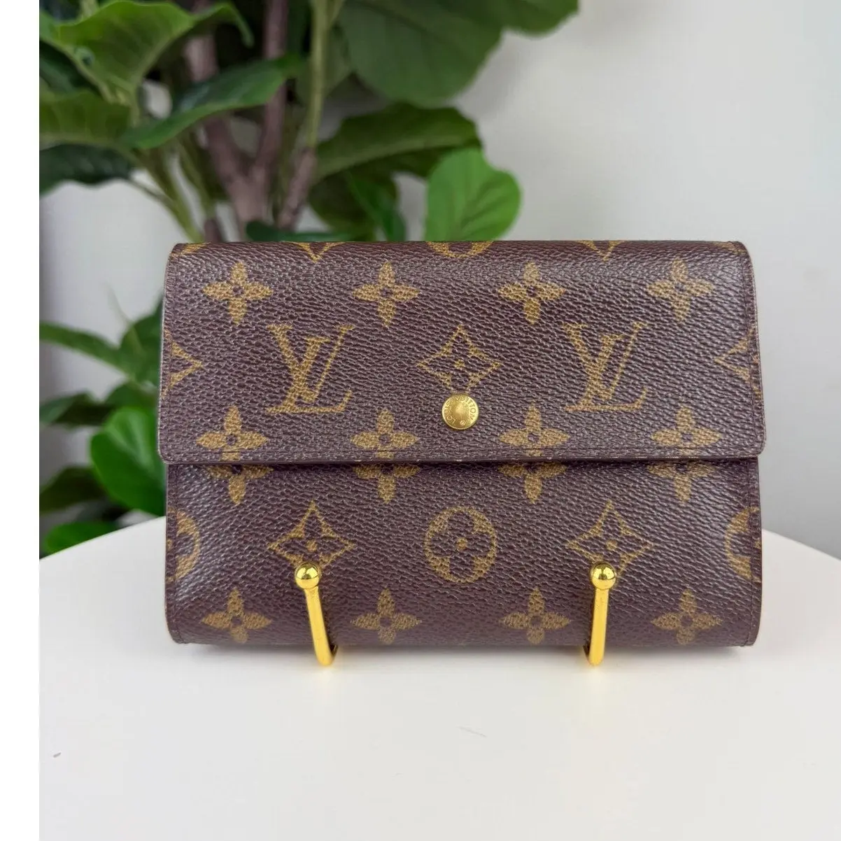 Pre-owned Authentic Louis Vuitton Porte Tresor Etui Chequier Wallet in Monogram