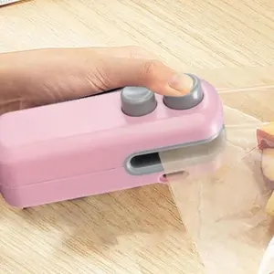 2 in 1 Food Sealer, 1 Count Rechargeable Magnetic Portable Snack Storage Bag Mini Sealer Machine with Cable, Heat Sealer for Home Kitchen Office Dormitory