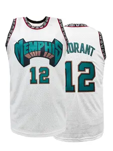 Men's Letter & Figure Embroidery Basketball Jersey, Sports Jersey, Loose Casual Breathable Comfortable Sleeveless Vest, Basketball Jerseys for Men, Sport Top