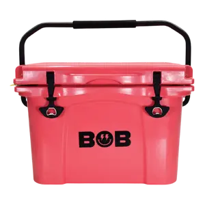 BOB THE COOLER CO 25QT "The Wingman" Leak-Proof Hard Cooler with Heavy Duty Handle - Fits 30 12oz Cans for the Beach, Camping, Tailgating, Sports