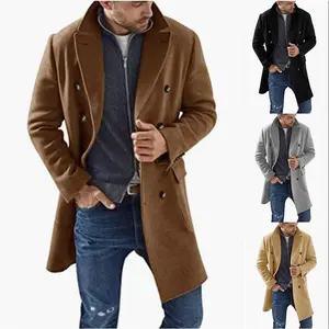 Autumn and Winter New Woolen Men's Coat Warm Thickened Coat