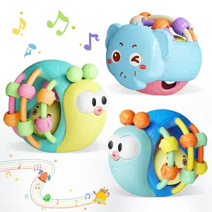 Sensory Rattle Balls for Babies, 3pcs Musical & Interactive Design Toy, Multicolor Infant Toys for Motor Skill Development, Textured Shapes for Tactile Fun