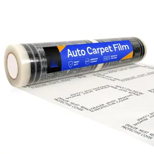 Auto Carpet Film  24" Roll With 21" Perforation 4 Mils Thick Dealer Remove Protective Cover Plastic Floor Mats For Car Protection Made In (24" X 200' Roll)