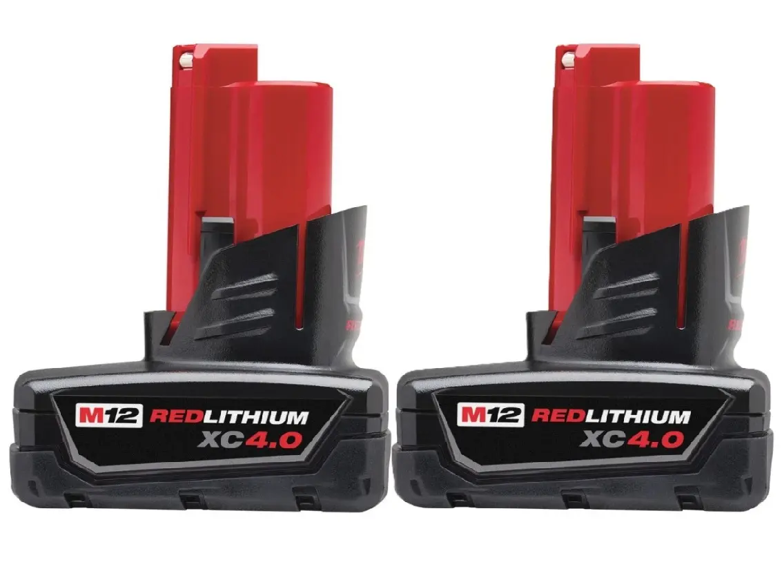 Milwaukee 48-11-2440 M12 REDLITHIUM XC 4.0 Extended Capacity Battery 1 or 2 Pack Milwaukee 48-11-2440 M12 REDLITHIUM XC 4.0 Extended Capacity Battery 1 or 2 Pack