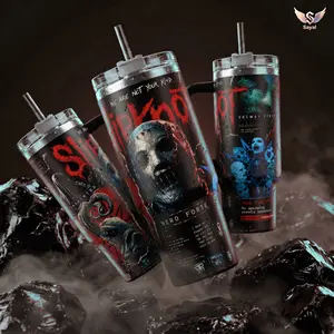 Slipknot We Are Not Your Kind 40oz Vacuum Insulated Stainless Steel Water Bottle - Dissonance Is Our Language Design, Solway Firth & Unsainted Art, Comfort Handle, Leakproof Portable Cold Beverage Container, Maggots Fans Gift