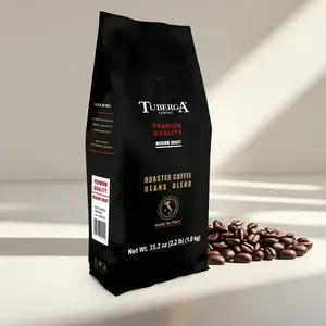 Tuberga Premium Quality 100% Arabica, Whole Bean Coffee, Medium Roast, 2.2 Ib Original Italian Coffee. (Pack of 1)