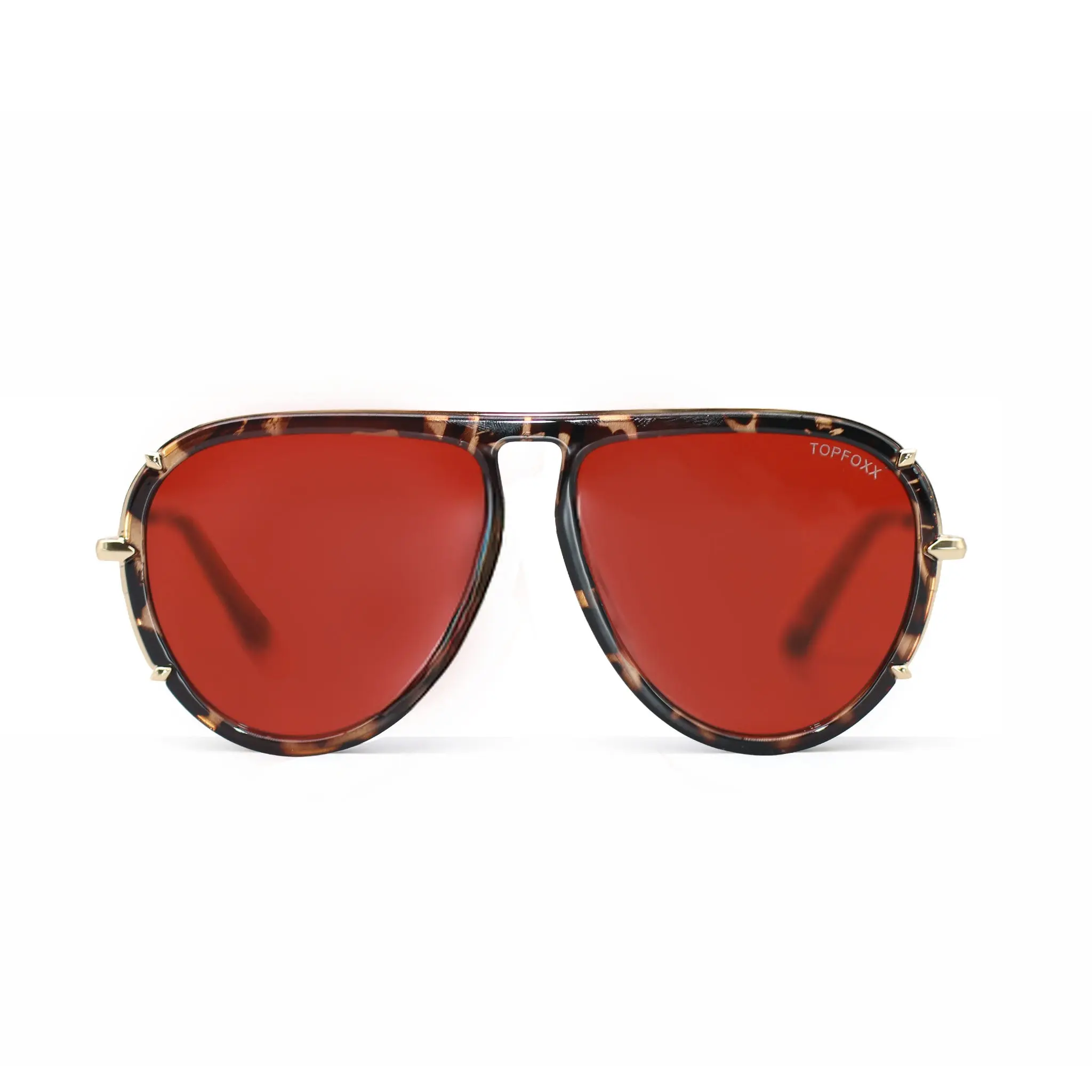 Ivy Luxe - Red - Tangle Free Round Aviator Sunglasses - Certified Shatter-Resistant Lenses - UV400 - For Women & Men
