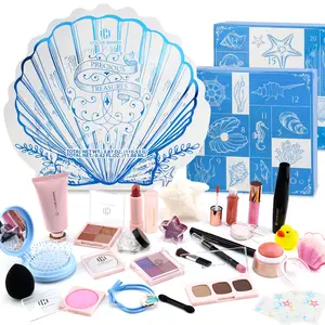 Color Nymph Makeup Advent Calendar, 24 Days Advent Calendar Christmas Day Birthday Makeup Gift Sets for Beauty Cosmetics Kit For Teens Girlfriend Daughters Surprise Holiday Gift (Blue)