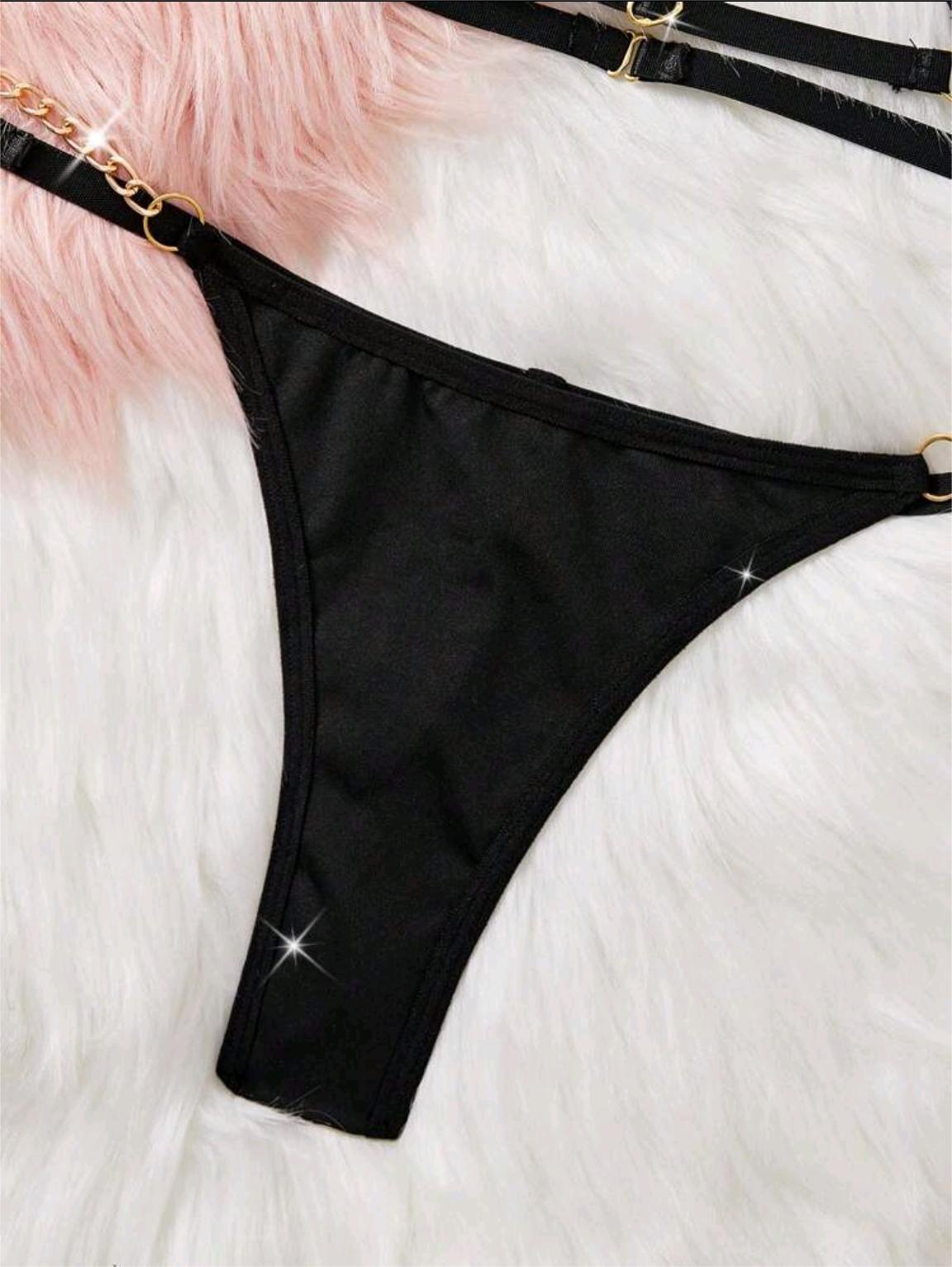 Cross-border Foreign Trade Autumn New Arrival Romantic French Style Sexy Heart-shaped Strap Temptation Lingerie for Women