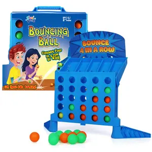 Bounce Balls Shots Game, Connect Four Jumping Ball Game, 4 In a Row Ball Bounce Game, Bounce Ball Game Family Party Games, Funny Ball Tabletop Game Toys for Adults and Kids