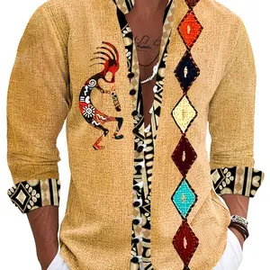 Men's knitted polo shirt, casual style, autumn outfit, polyester long sleeves, classic fit, front button design, ideal choice for golf and outdoor activities