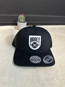 Hooey Bronx Black Trucker Hat with Logo, Embroidered Text, and Unique Design Elements