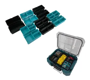 Makita MAKTRAK Deep Compact Organizer Box Compatible Large Nesting Bins - Black