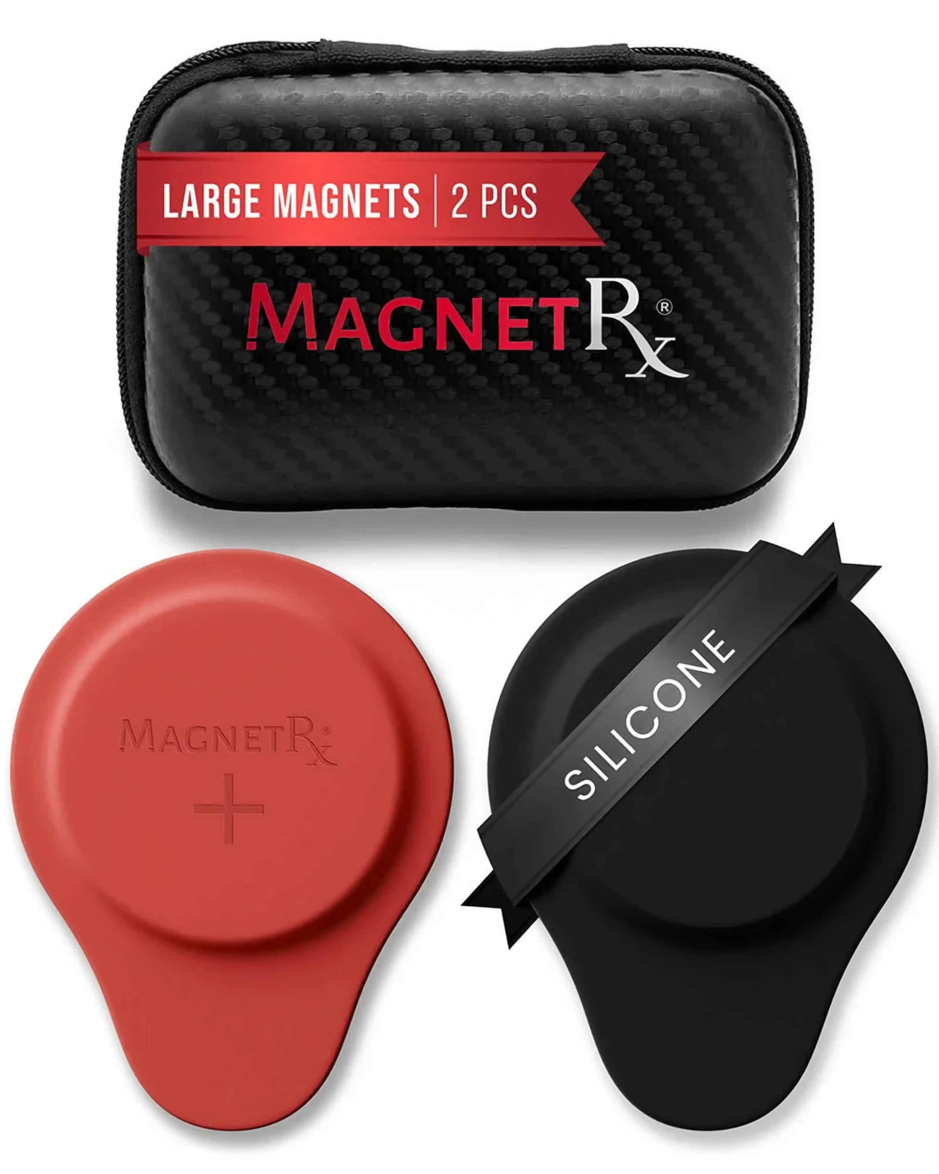 Biomagnetic Therapy Magnet Set — Neodymium & Silicone (2 Large Magnets)