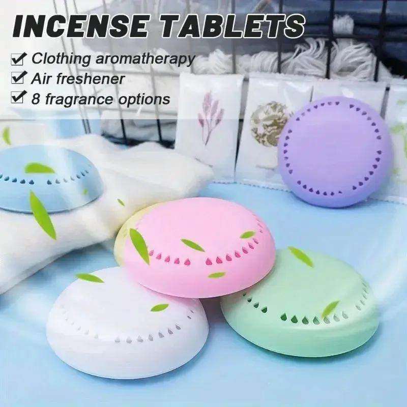 Paste-Type Solid Air Freshener, Compact Decorative-Look Premium Fragrance Deodorizer, Safe Odor Eliminator, Multiple Packs with Random Colors for Indoor Bathroom & Car Use (Home Fragrance Home Care Supply)