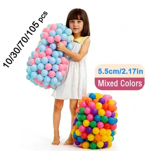 Ocean Balls, Inflatable Pool Filler Balls, Indoor Water Play Toys, Baby Game Balls, Multi-Color Pe Material, Family Fun Ball Pit