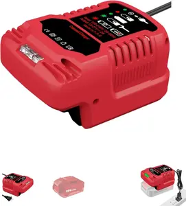 TPDL Bauer 20V Cordless Power Tool Battery Charger - Compact, Lightweight, 1/3 Smaller Than Original, Space-Saving for 110V Home Use & Travel