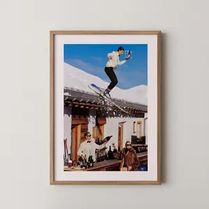 [SALE UP TO 40%][Unframe] Vintage Skiing Poster - Retro Skiing Wall Art | Apres Ski Decor | Bar Cart Print, Ski print, Trendy Apartment Wall Art
