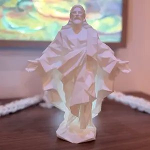 3D Printed Jesus Christ Christus Statue Modern Decor Figurine Sculpture for Home and Office Decor